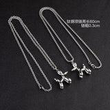 Balloon Dog Pendant Titanium Steel Necklace