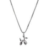 Balloon Dog Pendant Titanium Steel Necklace
