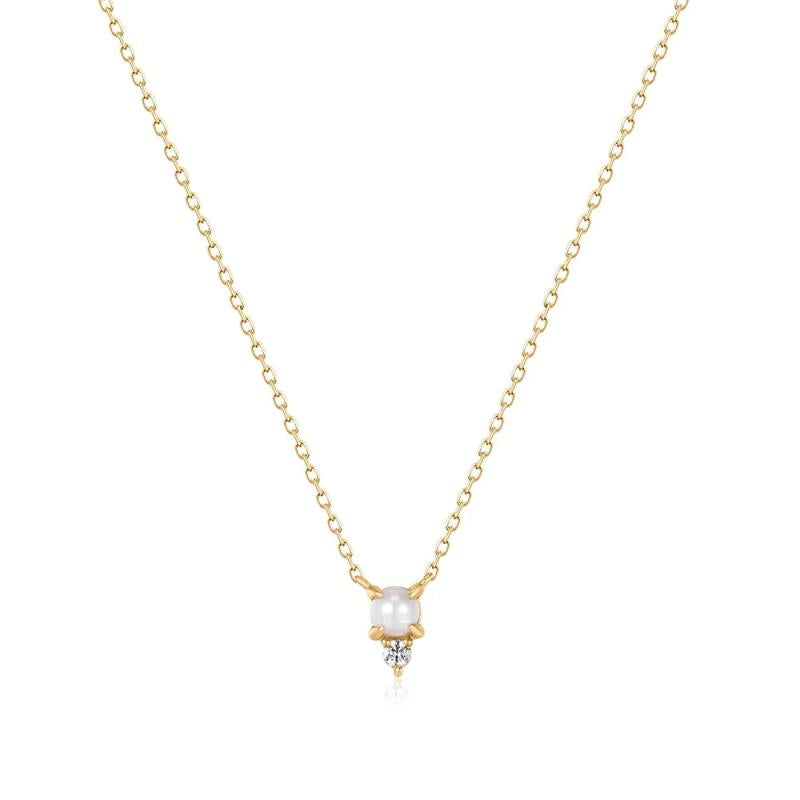 925 Silver Pearl Pendant Necklace for Birthday Gift