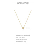 925 Silver Pearl Pendant Necklace for Birthday Gift