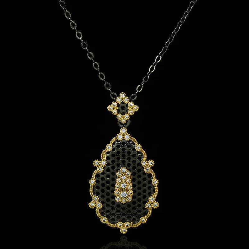 Snowflake Pendant Necklace Vintage Jewelry