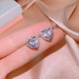 Heart Shining Cut Big AAAAA Moissanite Pendant Necklace