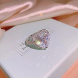 Heart Shining Cut Big AAAAA Moissanite Pendant Necklace