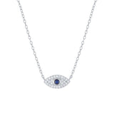 Zircon Evil Eye Necklace Initial Chain Necklace Collares Jewelry