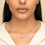 Eye Zircon 925 Silver Choker Necklace Women Jewelry