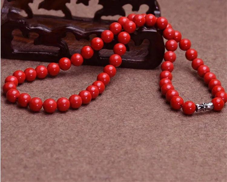 Natural Red Organic Cinnabar 6-14MM Necklace Beads Charm Jewellery