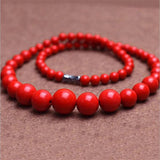 Natural Red Organic Cinnabar 6-14MM Necklace Beads Charm Jewellery