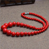 Natural Red Organic Cinnabar 6-14MM Necklace Beads Charm Jewellery