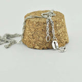 925 Sterling Silver Water Wave Chain Necklace for Women