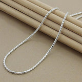 925 Silver 4mm Snake Chain Necklace 20 Inches Jewelry