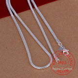 925 Silver 3mm Snake Chain Necklace, 16-24in, Men Women, Christmas Gift
