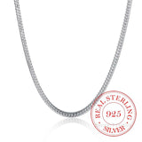 925 Silver 3mm Snake Chain Necklace, 16-24in, Men Women, Christmas Gift