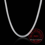 925 Silver 3mm Snake Chain Necklace, 16-24in, Men Women, Christmas Gift