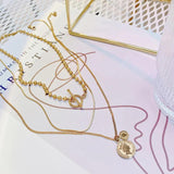 Vintage K Gold Queen Avatar Chain Choker Necklace