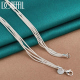 925 Silver Snake Chain Bead Ball Necklace for Women