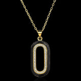 925 Silver Geometric Zircon Pendant Necklace for Women