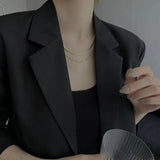Double Layer Snake Chain Necklace for Women