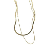 Double Layer Snake Chain Necklace for Women
