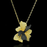 Vintage Flower Necklace Two Tone Choker Wedding Party Jewelry
