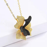 Vintage Flower Necklace Two Tone Choker Wedding Party Jewelry