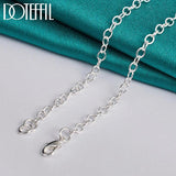 925 Silver Heart Lock Key Pendant Necklace Wedding Charm