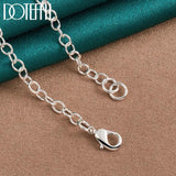 925 Silver Heart Lock Key Pendant Necklace Wedding Charm