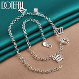 925 Silver Roman Numerals Pendant Necklace For Women Wedding Engagement