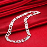 925 Sterling Silver 10MM Chain Necklace 20/24 Inch Wedding Jewelry