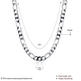 925 Sterling Silver 10MM Chain Necklace 20/24 Inch Wedding Jewelry