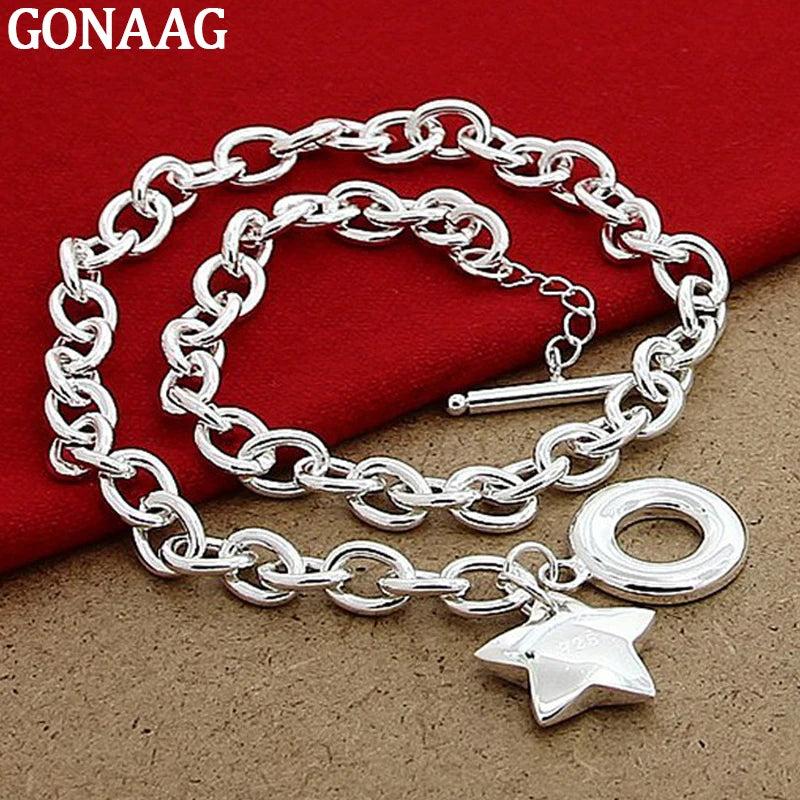 925 Silver Star Pendant Necklace High Jewelry