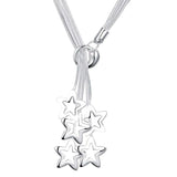 925 Silver Star Pendant Necklace Glamour Jewelry Party Gift