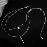 S925 Sterling Silver Double Layer Necklace for Women