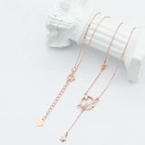 Geometric Tassel Necklace in 14K Rose Gold Plating