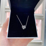 925 Silver Family Tree Necklace Heart Shape Necklaces Women Jewelry