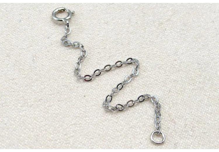 5PCS 925 Sterling Silver Extended Chains with Lobster Clasps for DIY Necklace