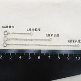 5PCS 925 Sterling Silver Extended Chains with Lobster Clasps for DIY Necklace