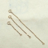 5PCS 925 Sterling Silver Extended Chains with Lobster Clasps for DIY Necklace