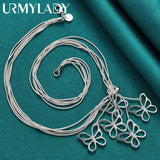 925 Silver Butterfly Pendant Necklace for Women