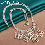 925 Silver Butterfly Pendant Necklace for Women