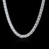 925 Silver Men's Twisted Circle Necklace 20 Inches Christmas