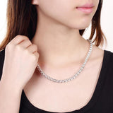 925 Silver Men's Twisted Circle Necklace 20 Inches Christmas
