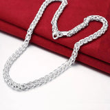 925 Silver Men's Twisted Circle Necklace 20 Inches Christmas