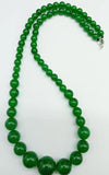Multicolor 6-14mm Jade Bead Tower Necklace Ladies Jewelry