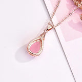 Silver 925 Rose Quartz Zircon Gemstone Pendant for Wedding Party