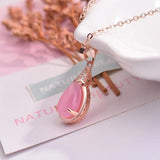 Silver 925 Rose Quartz Zircon Gemstone Pendant for Wedding Party