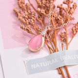Silver 925 Rose Quartz Zircon Gemstone Pendant for Wedding Party