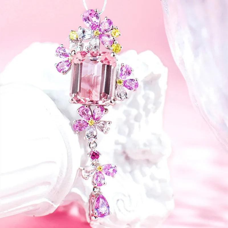Temperament Lab Tanzanite Flower Silver Necklace
