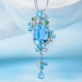 Temperament Lab Tanzanite Flower Silver Necklace