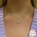 925 Silver Pearl Zircon Pendant Necklace