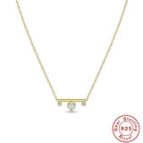 925 Silver Pearl Zircon Pendant Necklace